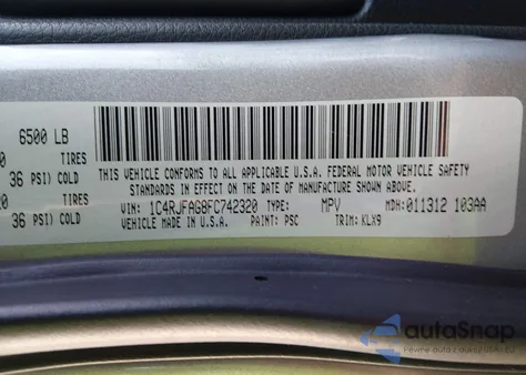 2015 Jeep Grand Cherokee Altitude из США, поврежденный, VIN 1C4RJFAG8FC742320